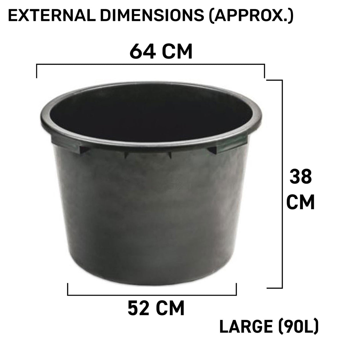 90L Round Dog Washing Tub with Fitted Drain Valve
