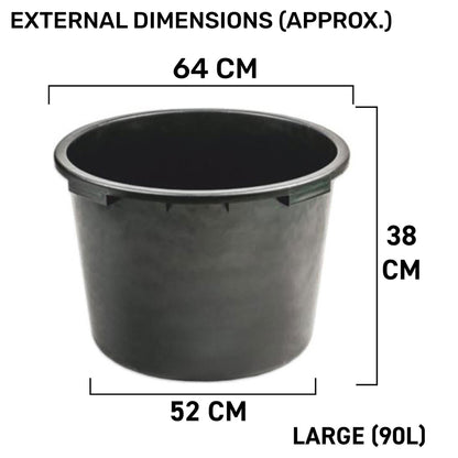 90L Round Dog Washing Tub with Fitted Drain Valve