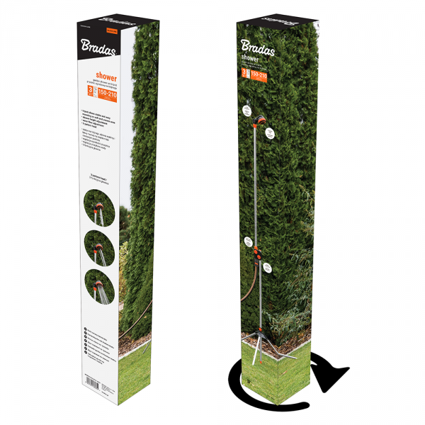 Black Line Garden Shower on Tripod – 150–210cm