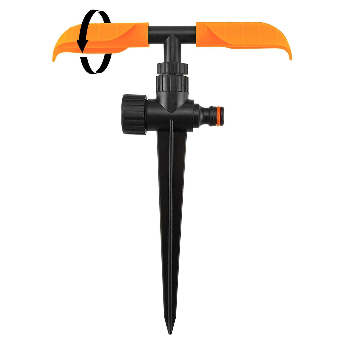 Bradas 2-Arm Rotating Spike Sprinkler – Orange