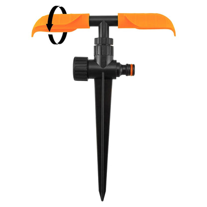 Bradas 2-Arm Rotating Spike Sprinkler – Orange