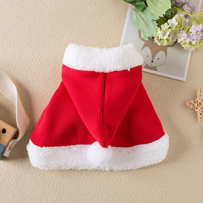 Pets Christmas Cloak Santa or Reindeer Design
