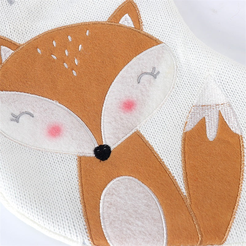 Christmas Fox Baby's 1st Christmas Wool Stocking