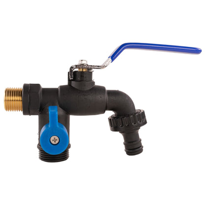 15mm Copper Wall-Mount Tap Kit – Double Lever Tap & PTFE