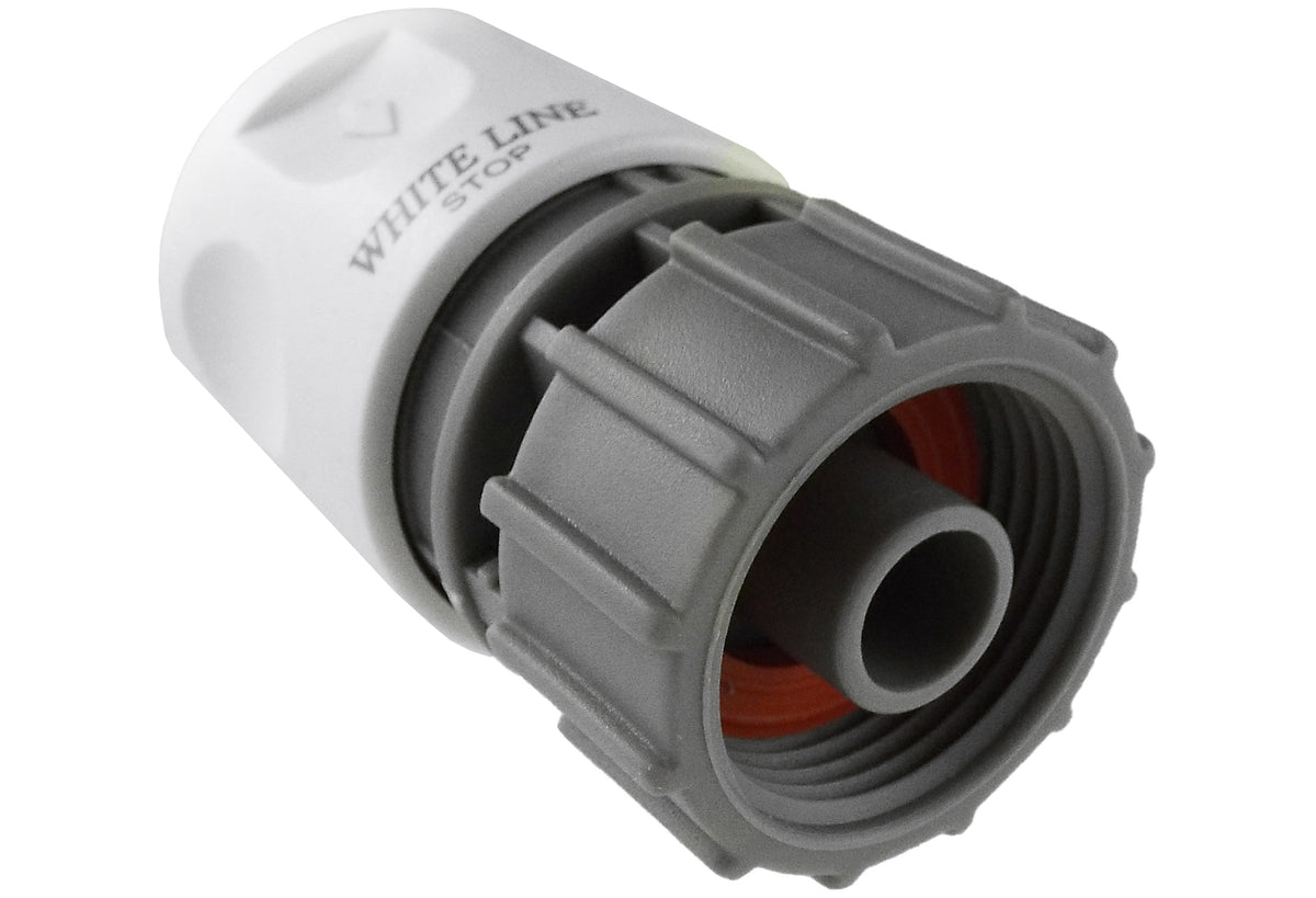 IBC S60X6 Cap & Inline Valve – Grey/White Female Quick Socket