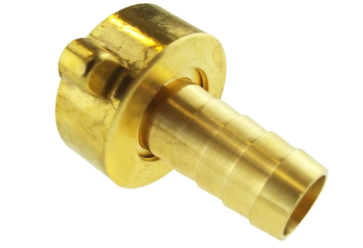 Brass Hose Tail Adapter – 1″ BSP Female × 13mm Barb