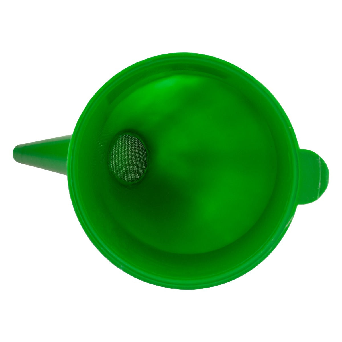 Angled Plastic Funnel with Mesh Filter – Green
