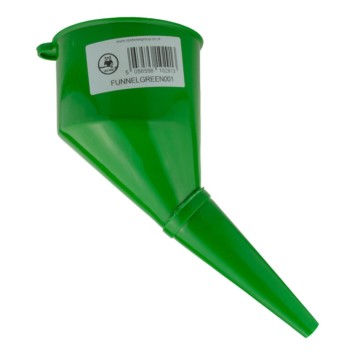 Angled Plastic Funnel with Mesh Filter – Green