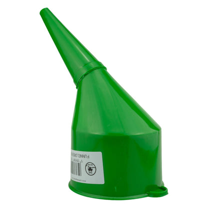 Angled Plastic Funnel with Mesh Filter – Green