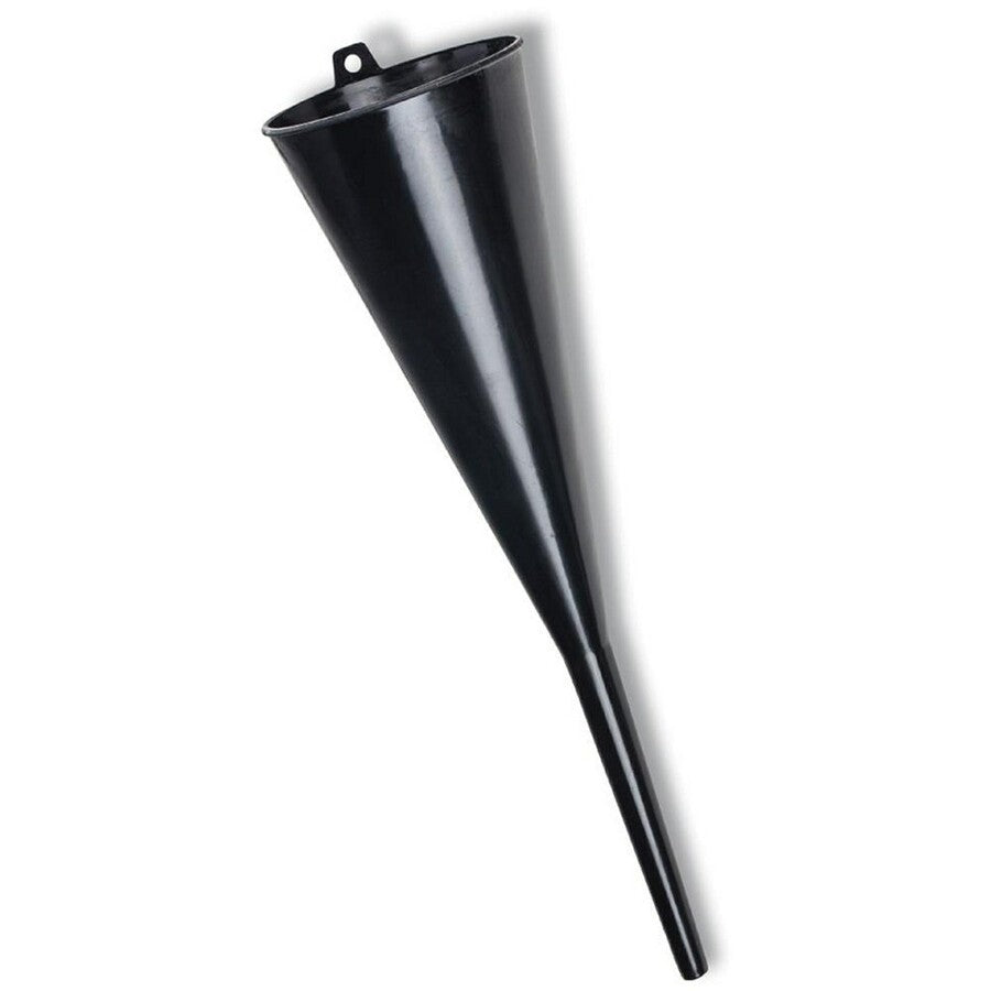 Long Black Plastic Funnel – Narrow Spout, Polypropylene