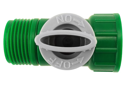 ¾″ BSP Male-to-Female Inline Water Valve – Green/Grey