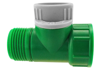 ¾″ BSP Male-to-Female Inline Water Valve – Green/Grey