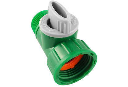 ¾″ BSP Male-to-Female Inline Water Valve – Green/Grey