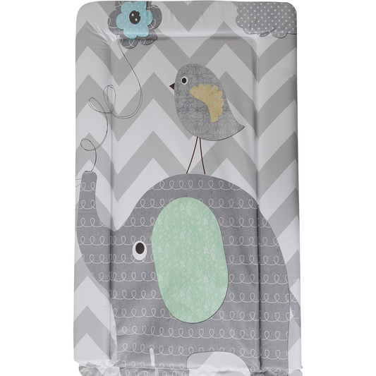 Soft Foam Baby Changing Mat - Elephant Chevron Grey