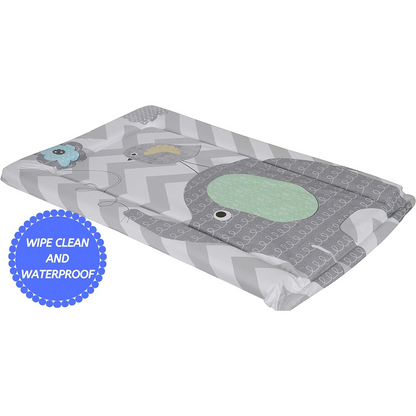 Soft Foam Baby Changing Mat - Elephant Chevron Grey