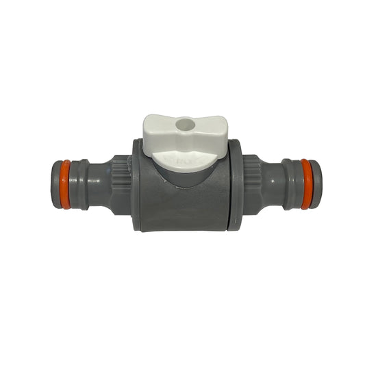 In Line Valve, White/Grey