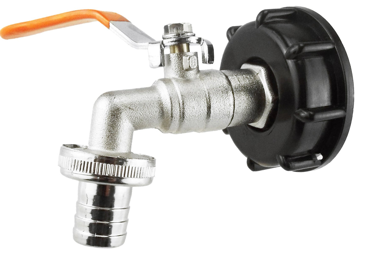 IBC S60×6 Cap & Lever Tap Kit – 19mm Hose Tail Tap
