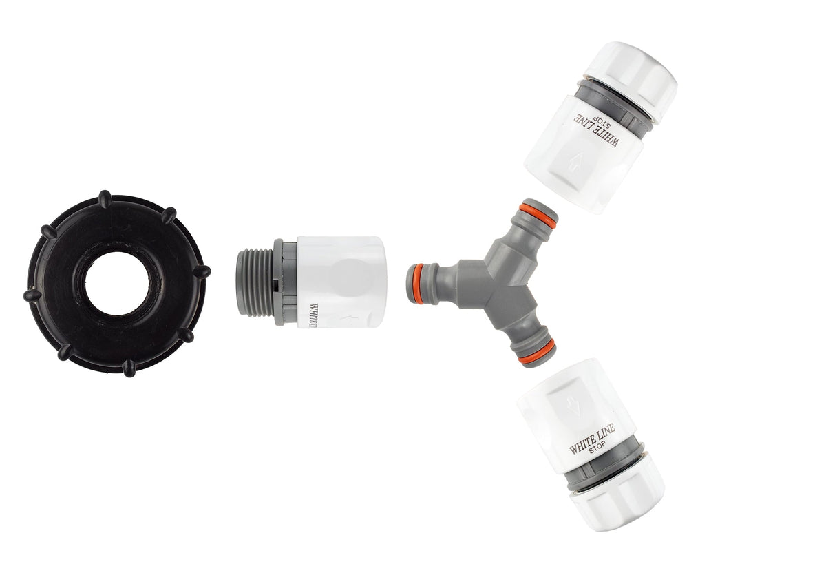 S60X6 IBC Garden Hose Splitter Kit with Two Outlets