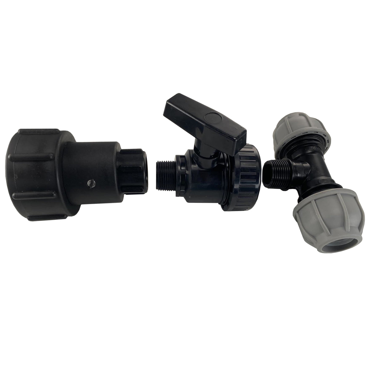 S60×6 IBC Extender & Valve Kit – 20mm MDPE Tee