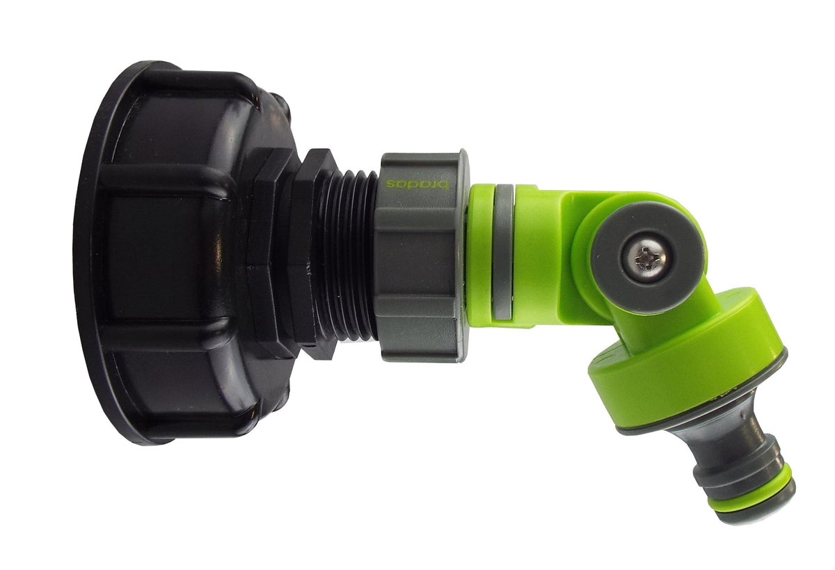 IBC S60X6 Adapter with Lime Adjustable-Angle Quick Outlet; supplied product shown.