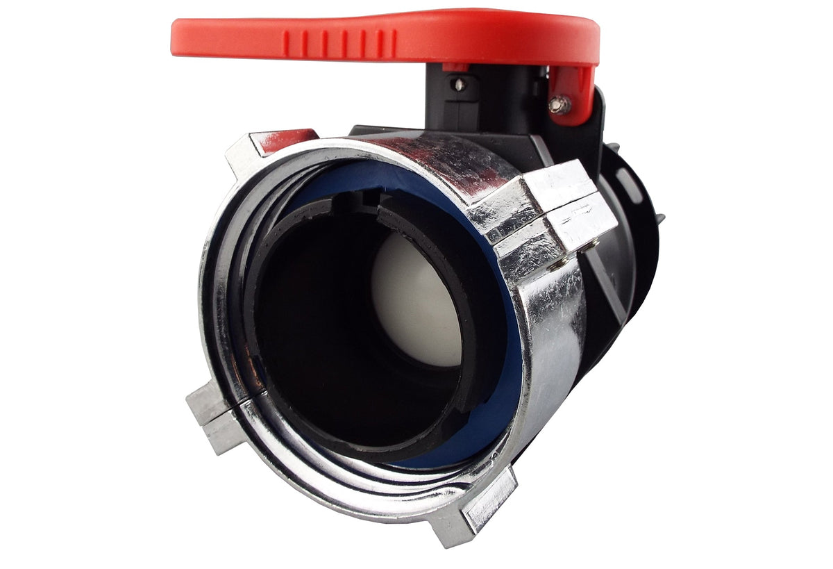 IBC Valve – 75mm Female Inlet to S60×6 Male, PTFE