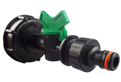 IBC S60X6 Cap & Irrigation Valve – Quick-Connect Outlet