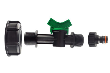 IBC S60X6 Cap & Irrigation Valve – Quick-Connect Outlet