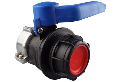 IBC Valve – 75mm Female Swivel to S60×6 Male, FKM Seal