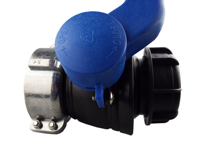 IBC Valve – 75mm Female Swivel to S60×6 Male, FKM Seal