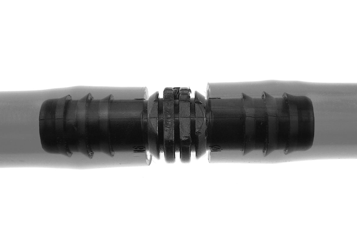 16mm Irrigation Pipe Joiner – Straight Barbed Connector