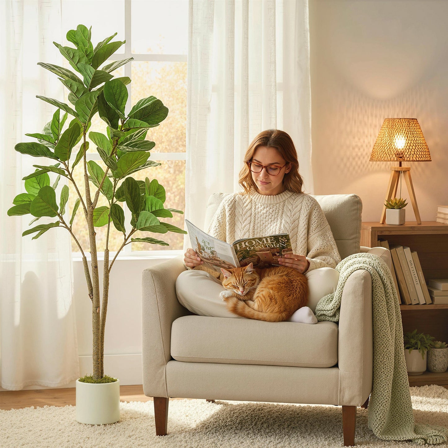 Artificial Ficus Tree - Green 150cm