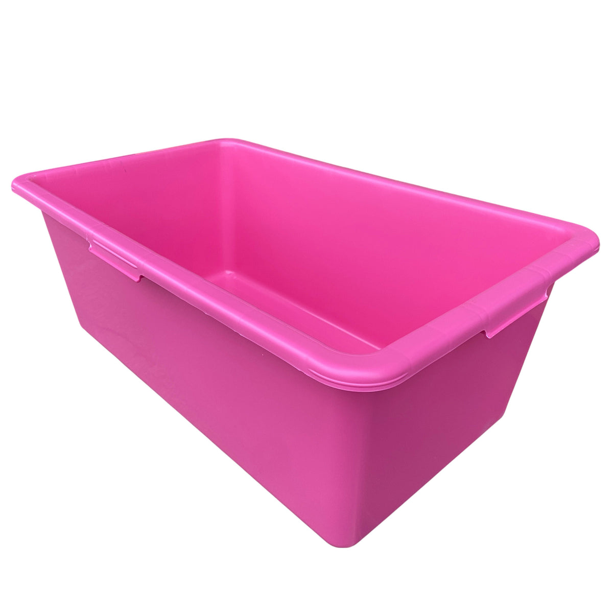 90L Pink Dog Bath with Grey/White Drain Valve