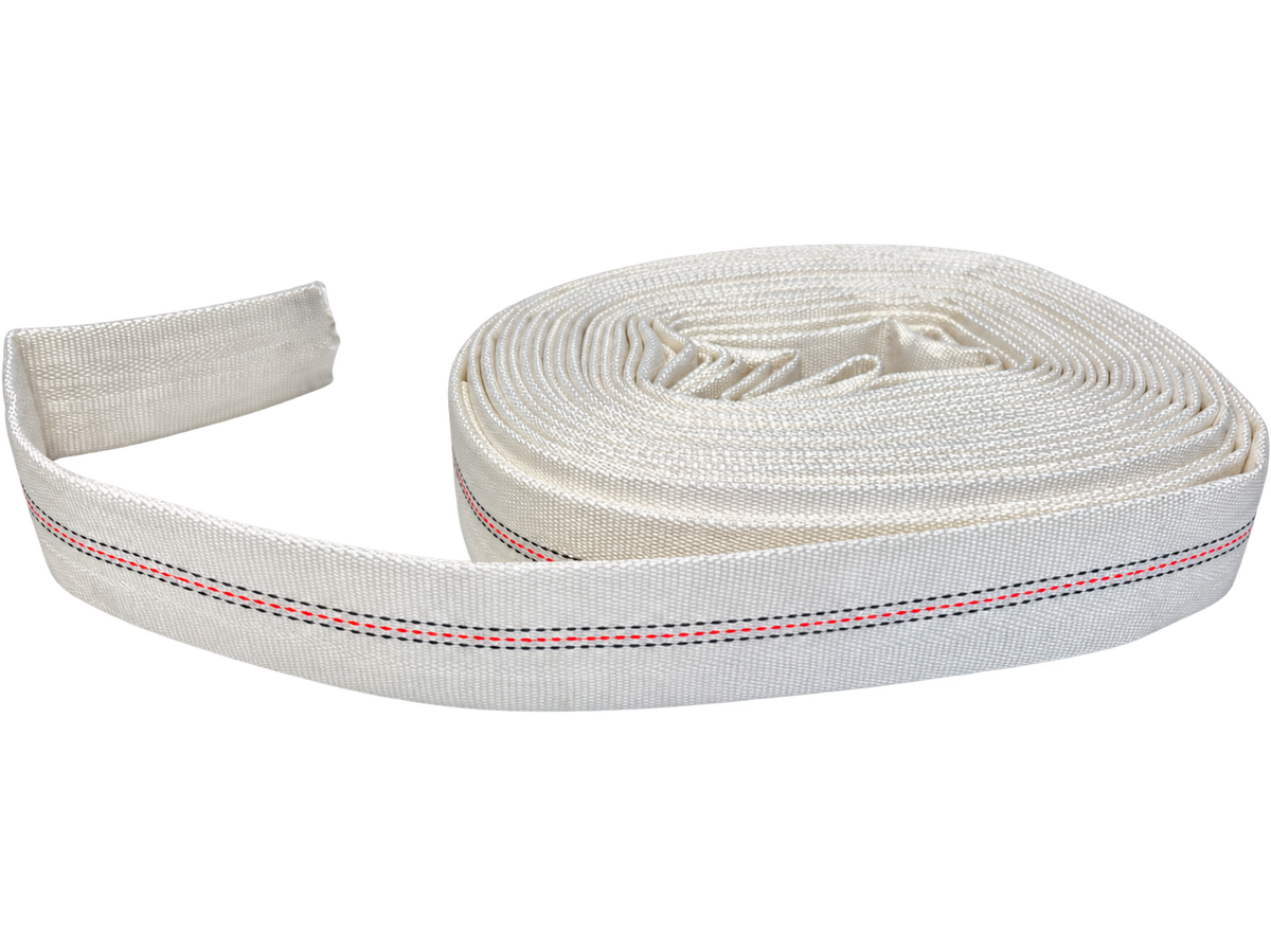 2″ White Lined Layflat Hose – 10m, 15m, 20m or 30m; selected hose length supplied.