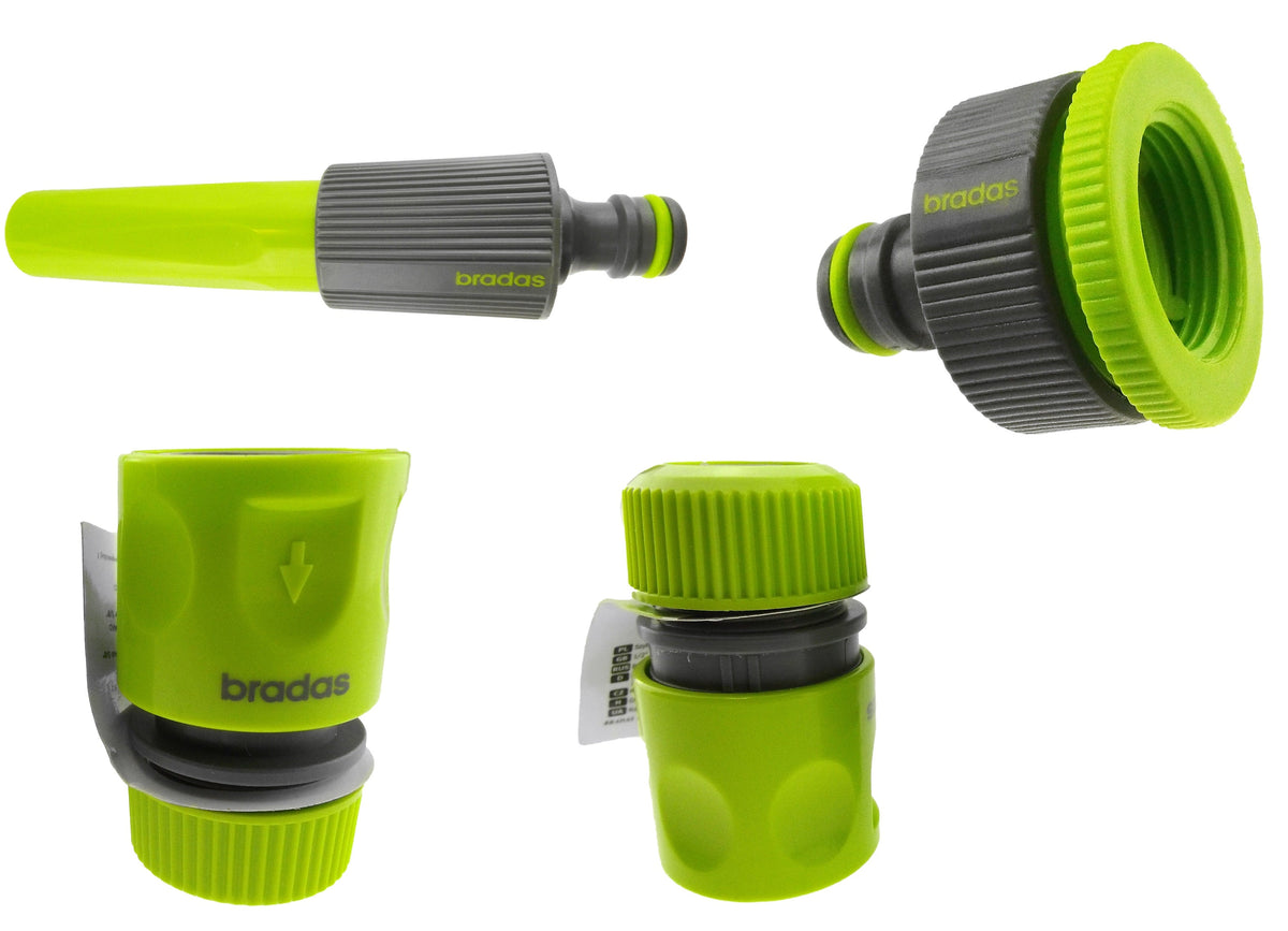 Lime Hose Starter Set – 4 Pieces for ½″ / ⅝″ Hose
