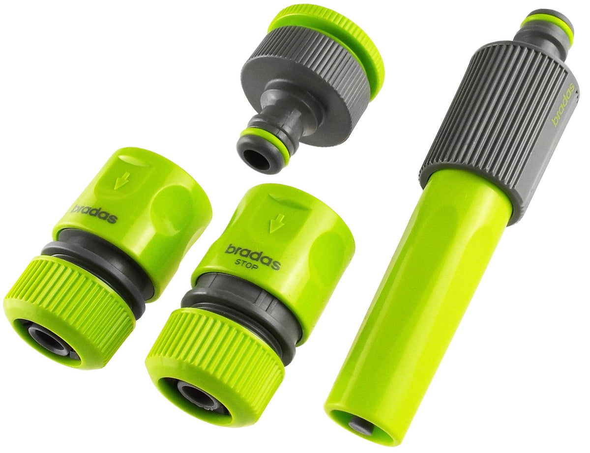Lime Hose Starter Set – 4 Pieces for ½″ / ⅝″ Hose