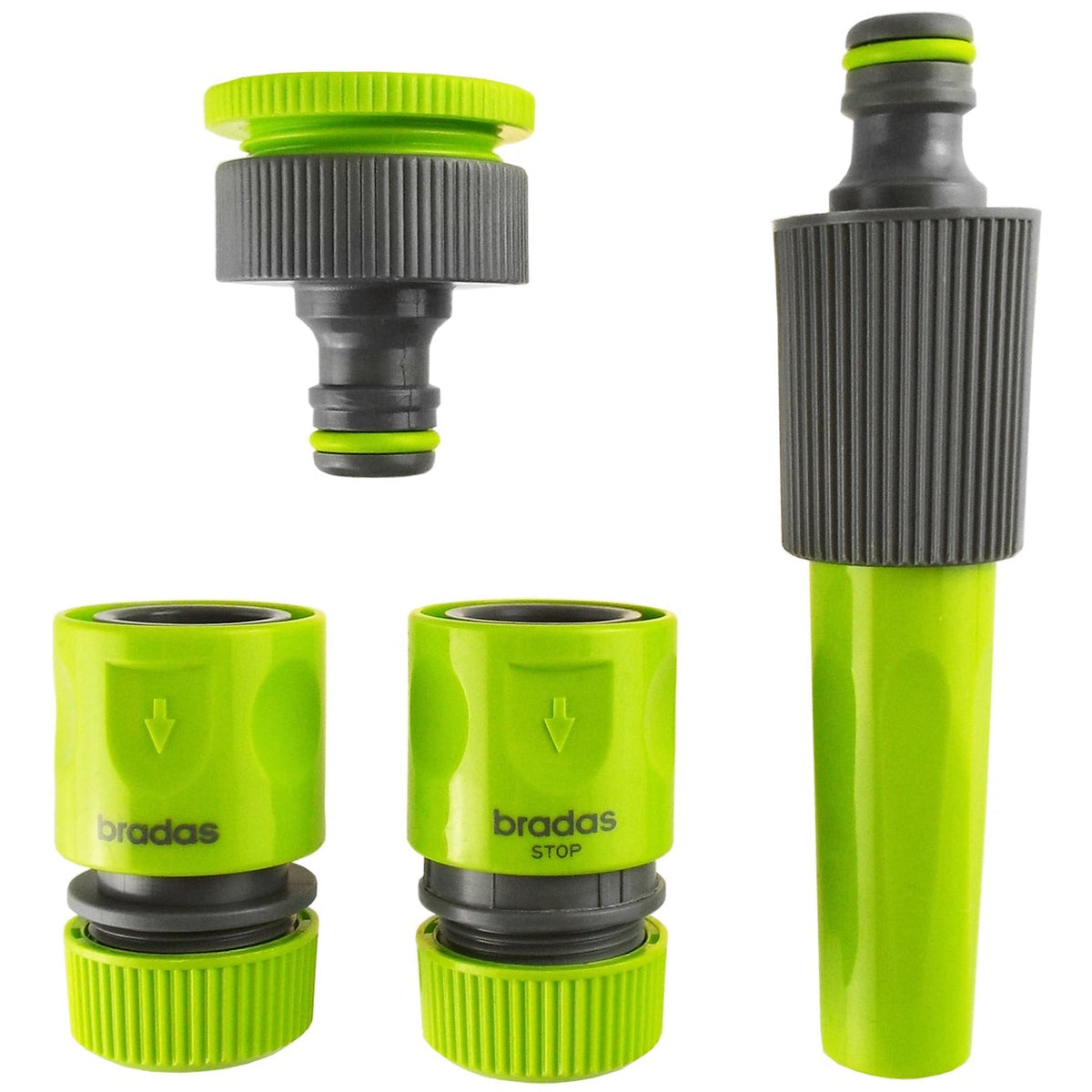 Lime Hose Starter Set – 4 Pieces for ½″ / ⅝″ Hose