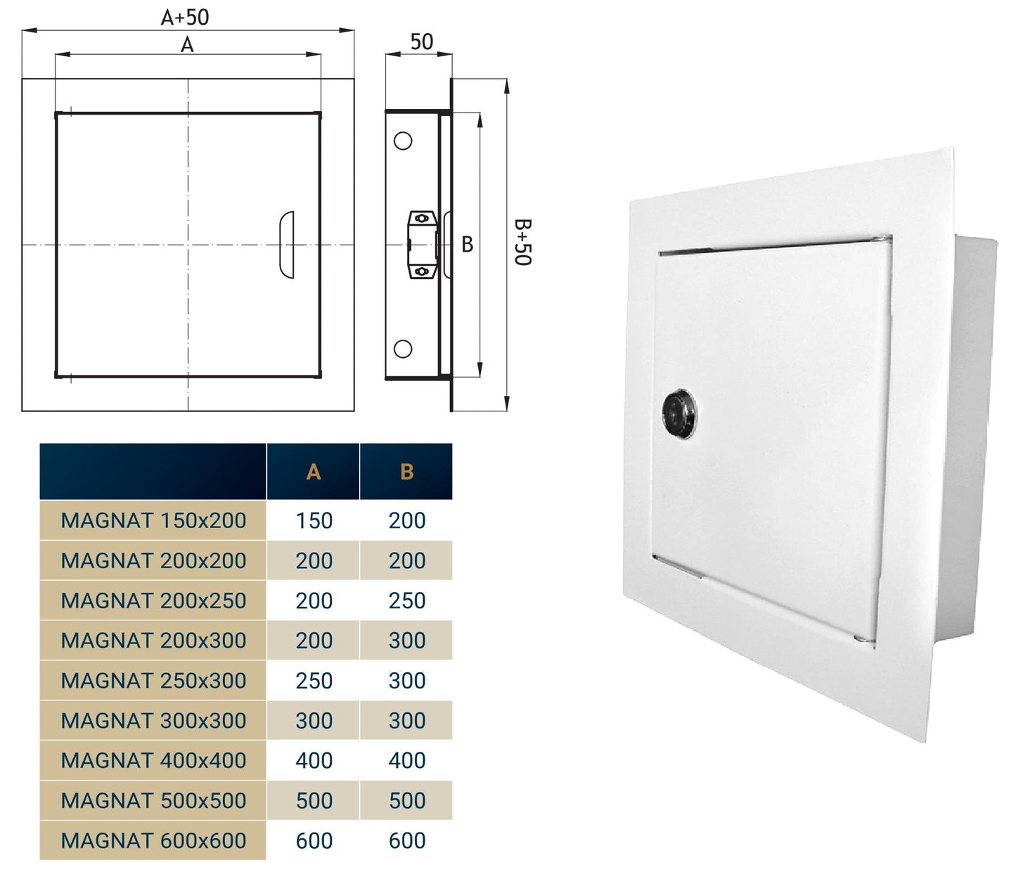 Access Panel Door Metal With Lock 200mm x 200mm