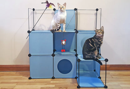 Kitty Cubby Maxi Cat Play Tower with Scratcher & Hammock