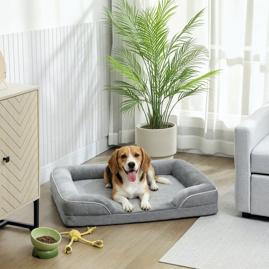 Dog Sofa Bed, Washable with Removable Cover, Grey