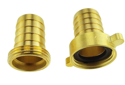 Brass Swivel Hose Joiner – 13mm Barbs, 3-Piece Union