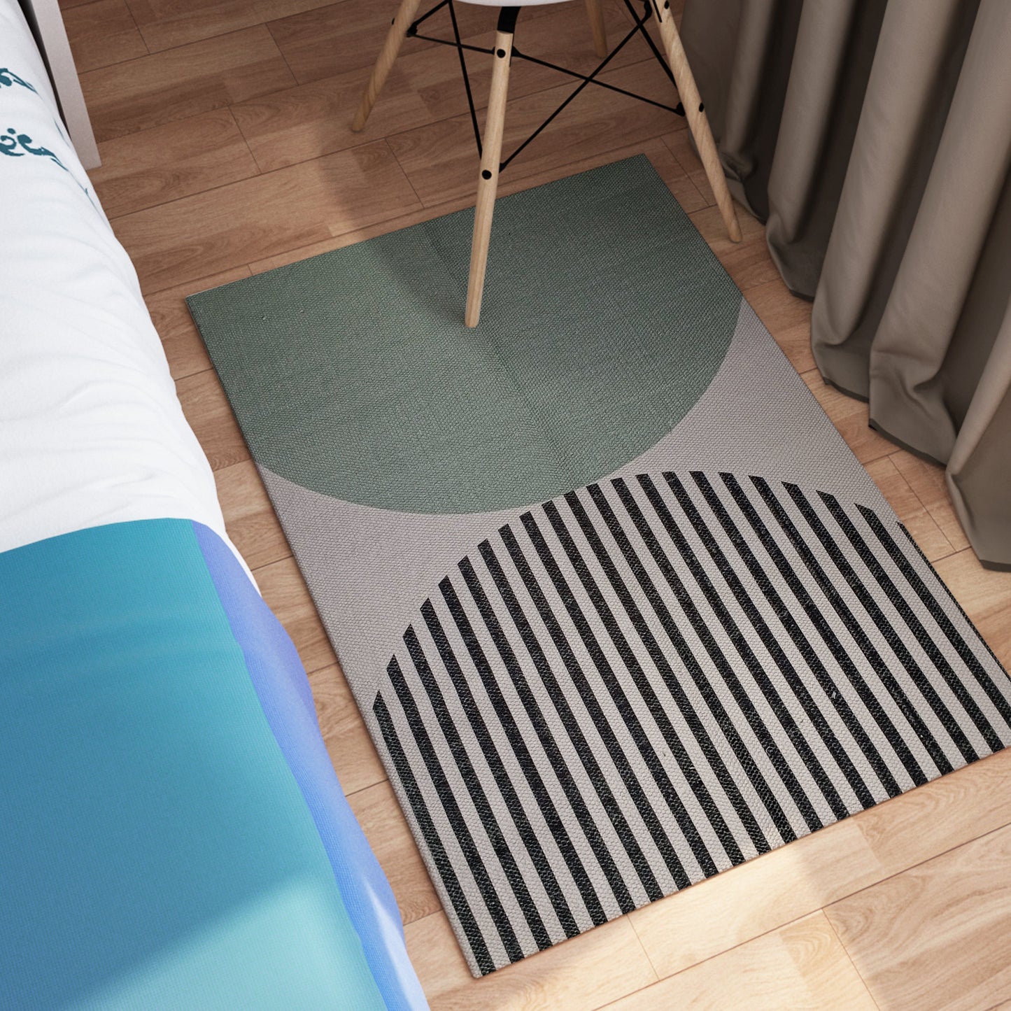 Printed Rug Amphi Colour Non Slip Soft Durable Floor Rug