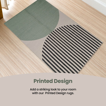 Printed Rug Amphi Colour Non Slip Soft Durable Floor Rug