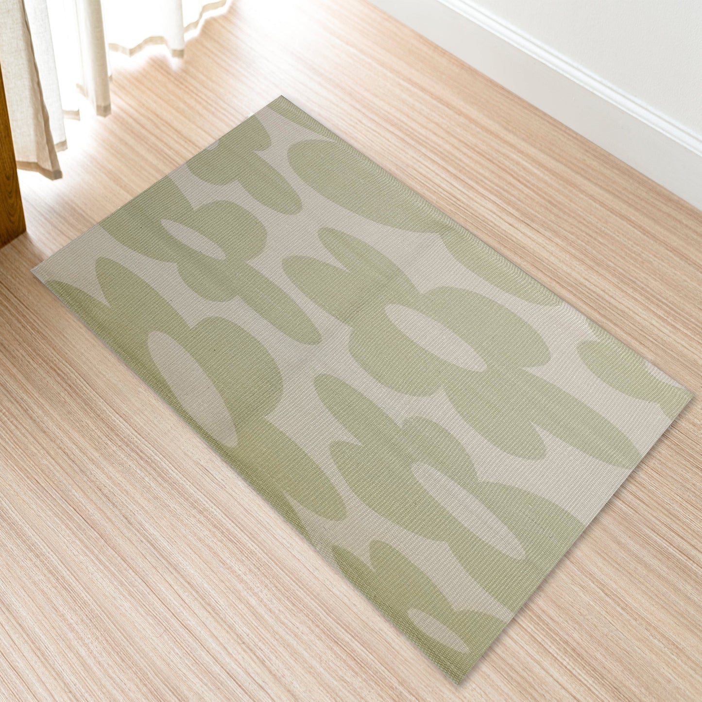 Printed Rug Jardin Design Modern Non Slip Soft Durable Floor Rug
