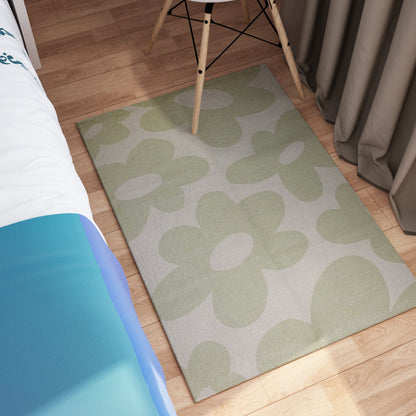 Printed Rug Jardin Design Modern Non Slip Soft Durable Floor Rug