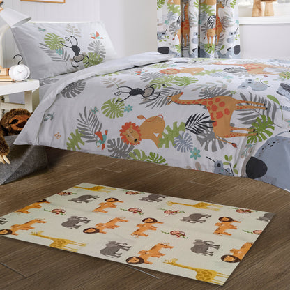 Animal Print Rug Safari Non Slip Soft Durable Children's Floor Rug