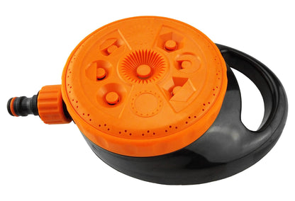 Bradas Eco Line 8-Pattern Static Sprinkler – Black & Orange
