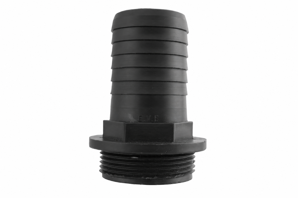1½″ BSP Male × 50mm Pond Hose Tail – Straight Connector