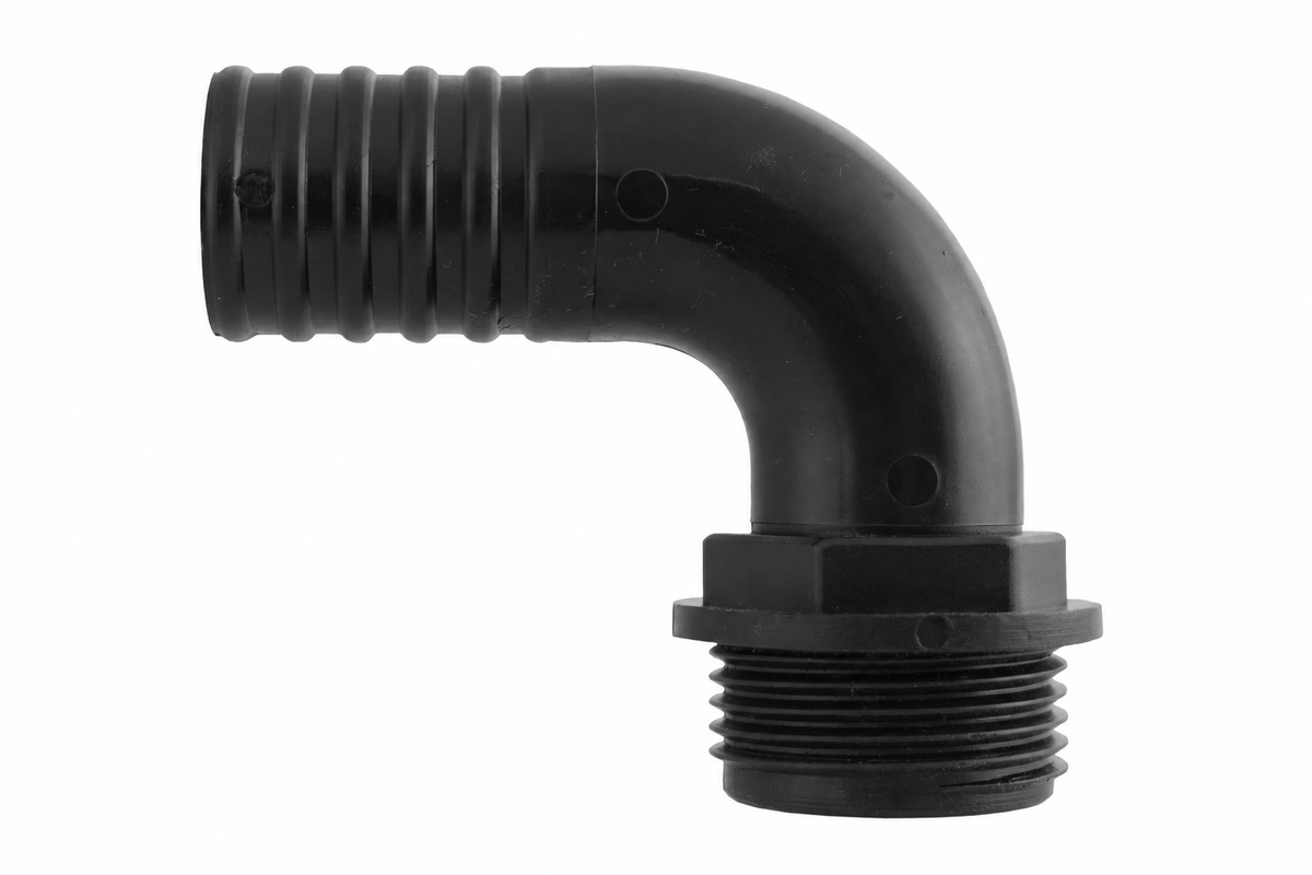 2″ BSP Male × 50mm Pond Hose Elbow – 90° Connector