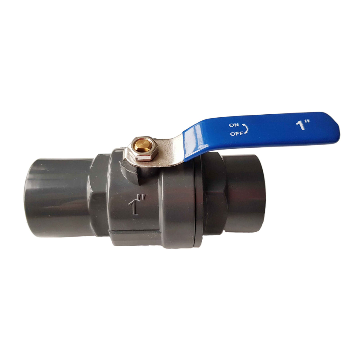 1″ BSP Female PVC Ball Valve – Stainless-Steel Handle