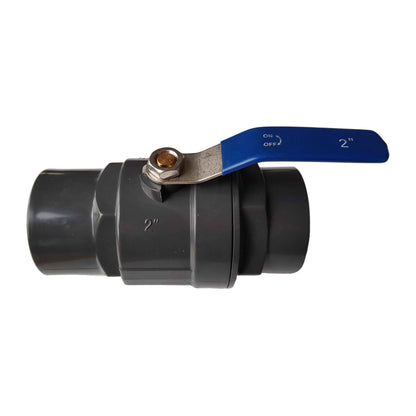 2″ BSP Female PVC Ball Valve – Stainless-Steel Handle